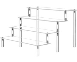 Mmgoqqt-1 set acryl plank opbergdoos-trapeziumvormige blinde doos handgemaakte display rek vier lagen