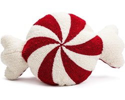 Mmgoqqt - 1 Stuk - Kerst Snoep Kussen - Sierkussen - Rood Wit - 35 X 50 Cm - Kerst Decoratie Accessoire Voor Sfeer Verhoging