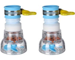 Mmgoqqt 1 Stuks - Uitschuifbare Kranenfilter - Met Maifansteen - Blauwe - Waterbesparende Douchekop - Voor Keuken