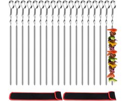 Mmgoqqt-20Stuks-Barbecue-Spiezen-Grillspiezen-Vleespennen-40cm-Hitverdraagzaam-Eenvoudig-Te-Gebruiken-BBQ-Accessoires