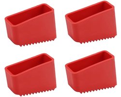 Mmgoqqt - 4 Stuks - Antislip - Vervangbaar - Duurzaam - Rubberen Laddervoeten - Rood - Veilige Steun Voor Solide Ladders