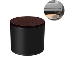 Mmgoqqt Meubelverhoger van 5,1 cm (2") - Koolstofstaal - Diameter 8 cm - Zelfklevend - Voegt 5 cm toe aan bedden, banken en kasten - Draagt ​​9000 kg (20.000 lbs) - Zwart rond