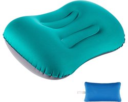 Mmgoqqt - Opblaasbaar kampeerkussen - Ultralicht opblaasbaar strandkussen - Samendrukbaar compact ergonomisch reiskussen - Strandkussen - Buiten - Kamperen - Wandelkussen