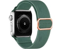 MMOBIEL Rekbaar Solo Loop Horlogebandje Geschikt voor Apple Watch Bandjes 42mm 44mm 45mm 49mm - Nylon Vervangende Band Geschikt voor iWatch Ultra / 2 SE, Series 9 8 7 6 5 4 3 2 1 - Groen
