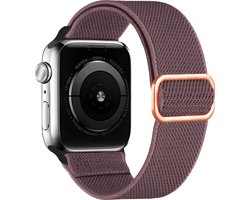 MMOBIEL Rekbaar Solo Loop Horlogebandje Geschikt voor Apple Watch Bandjes 42mm 44mm 45mm 49mm - Nylon Vervangende Band Geschikt voor iWatch Ultra / 2 SE, Series 9 8 7 6 5 4 3 2 1 - Paars
