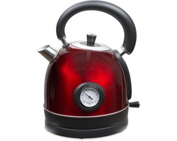 MOA Waterkoker Retro - 1,8 Liter - Elektrische Waterkoker - BPA-vrij - Anti Calcium Filter - RVS - 2200W - Rood