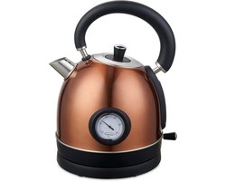 MOA Waterkoker Retro - 1,8 Liter - Elektrische Waterkoker - PFAS- & BPA-vrij - Anti Calcium Filter - BPA-vrij - RVS - 2200W - Koper