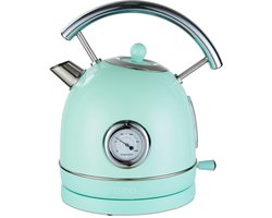MOA Waterkoker Retro - 1,8 Liter - Elektrische Waterkoker - PFAS- & BPA-vrij - Anti Calcium Filter - BPA-vrij - RVS - 2200W - Pastel Groen