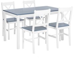 MOANA - Eetkamerset - Wit - Dennenhout