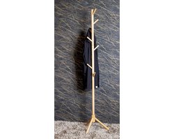Möbel Coat Rack Solid Wood Natural Diameter 43 x H 174 cm - HAKU - Stijlvolle kapstok halmeubel met kapstok