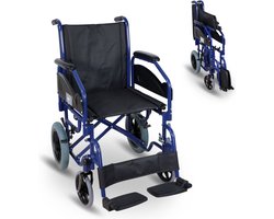 Mobiclinic Maestranza - Rolstoel Opvouwbare - Zitbreedte 45 cm - Parkeerremmen - Staal - Afneembare voetsteunen - Opvouwbare en gevoerde armsteunen - Kleine wielen - Stevig - Zwart