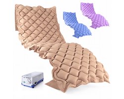 Mobiclinic Mobi 1 - Anti Decubitus Matras - Brandwerend Medisch PVC - Met pomp - 200 x 90 cm - 130 cellen - Beige