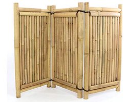 Mobiele bamboe kamerverdeler 120x180 cm - 3-delige scheidingswand voor kamers