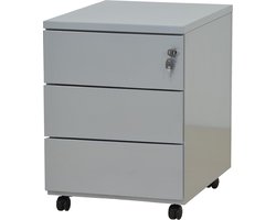 Mobiele ladenblok, 3 laden, aluminium