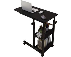 Mobiele Laptop Tafel - Bedtafel Werktafel - Werken en Eten - In hoogte verstelbaar - 80x40cm - Multicolor