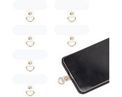 - Mobiele Telefoon Lanyard Tabs - Veilig Tether Verbinding - Transparant - Smartphone Accessoire - 6 Stuks - Handig voor dagelijks gebrui