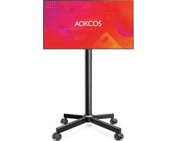 Mobiele TV Stan voor 32-65 inch TV's - Draagbare TV Kar met Wielen en Kantelfunctie - Tot 80 kg