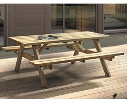 Mobistoxx Picknicktafel FLORENCE 6 personen noorse den/spar - picknickbank - tuintafel