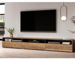 Mobistoxx Tv-meubel BABEL II 3 deuren 3 vakken appenzeller hout - hangmeubel - zwevend tvmeubel