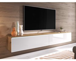 Mobistoxx Tv-meubel Dubai, TV kast Wotan Eik / wit, tv meubel 140cm