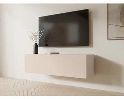 Mobistoxx Tv Meubel - Tv Kast - Kasjmier - 105 cm - Klapdeur met 3 Vakken - Met Gasveren en Kabeldoorgangen - Tv Kast Hout - Televisiemeubel Kingston