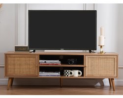 Mobistoxx Tv-meubel VANILLE 2 deuren - sonoma eik met rotan - 150cm