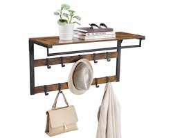 MOBO - Kapstok - Garderobe - Garderobeplank met 10 haken - Garderobekast - Halmeubel - Garderoberek