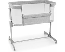 Moby-System LUNA Co-Sleeper - Cosleeper 3-in-1 zijbed voor baby's - Vrijstaand Babybedje - 88 x 56cm - Grijs