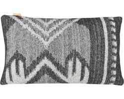 Mochica wool cushion black ornament rectangle
