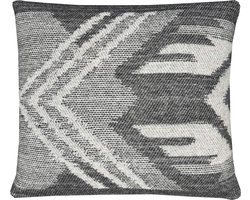 Mochica wool cushion black ornament square