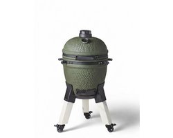 Moddern Original Kamado - aluminium marmer-look poten met wielen met rem - 8 tot 12 personen - Green