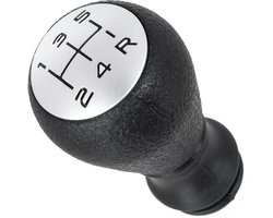 Modecar - Versnellingspookknop - Peugeot 206, 207, 306 - Zwart en Zilver - 5-versnellingen