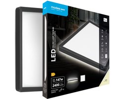Modee Lighting - LED Plafondlamp - Zwart - Vierkant - 18W 2400lm - 4000K Helder Wit | 293x293x28mm
