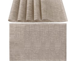 MODENUIT Placemat – Antislip En Hittebestendig – 30 X 20 X 3 Cm – Pvc – Beige – Voor Eettafel En Dagelijks Gebruik