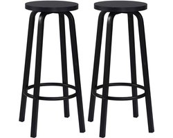 Modern Barkruk - Kruk in Scandinavische stijl - Kruk in industrieel design - Comfortabele zit - Verbeterde stabiliteit - Ruimtebesparend - 30 cm x 72 cm