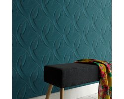 Modern behang abstract, Turquoise behang woonkamer, BRICOFLOR.nl