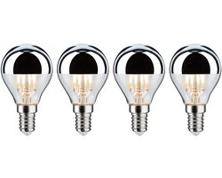 Modern Classic Edition Standaard 230 V LED-kogellamp Kopspiegel E14 4x440lm 4x4,8W 2700K dimbaar Kopspiegel zilver