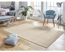 Modern effen vloerkleed Hazel - crème 160x230 cm