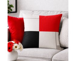 Modern Geometry Collection Kussenhoes – Red Edition - 45x45 cm
