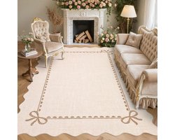 Modern Geschulpte Vloerkleed Woonkamer - Wasbaar en Antislip Laagpolig Tapijt