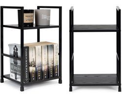 Modern Home industriële loft stijl boekenkast met 2 planken - 48,5 x 29 x 23,5 cm - Bruin