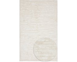 Modern Hoogpolig Vloerkleed – 200 x 290 cm – Crème – Premium Woonkamer Tapijt – Japans Boho Scandi Design – Zacht en Warm, Ideaal voor de Slaapkamer