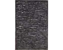 Modern Hoogpolig Vloerkleed – 200 x 290 cm – Donker Grijs – Premium Woonkamer Tapijt – Japans Boho Scandi Design – Zacht en Warm, Ideaal voor de Slaapkamer