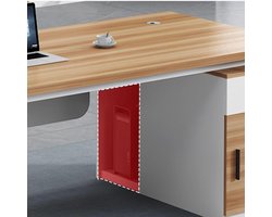 Modern L-vormig Executive Computerbureau met Laden, Archieflade en Opbergkast – Grote Kantoor- en Thuiskantoor Bureaus, Sta-bureau, Werkstation en Studeertafel met Deuropslag – Luxe Rustiek Design – Meda Home Store