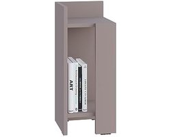 Modern nachtkastje met 2 planken - Slank design voor slaapkamer - taupe