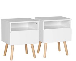 Modern nachtkastje - Nachtkastje - Bijzettafel - Compact ontwerp - Efficiënte opslag - Duurzame constructie - 40 cm x 50 cm x 33,5 cm