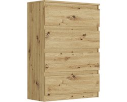 Modern R4 Serie - Slaapkamer Dressoir - 70 x 40 x 98 cm - Minimalistisch Design - Functionele Laden