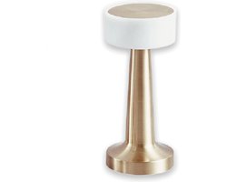Modern Tafellamp Touch - Goud - Tafellamp - Bureaulamp - LED - Oplaadbaar - Dimbaar - Draadloos - Industrieel en modern - Op accu- Nachtlamp voor de slaapkamer - Tafellamp voor binnen