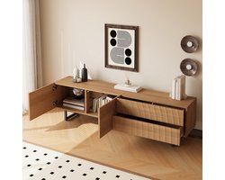 Modern tv-meubel - tv-standaard - tv-paneel - lage tv-standaard - 3D-textuur - 180 x 38 x 51 -5 cm