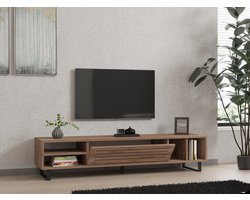 Modern TV-meubel - Woody Fashion | 100% Gemelamineerd Atlantisch Pijnboomhout | 18mm Dikte, 160x35x40cm